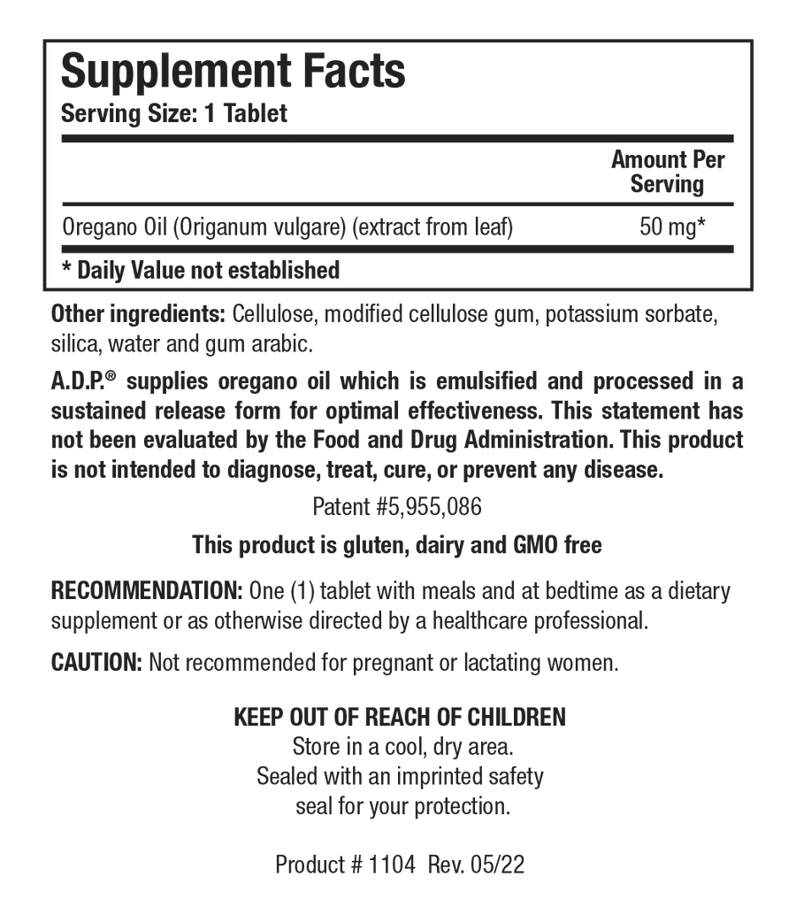 Biotics ADP Oregano 120