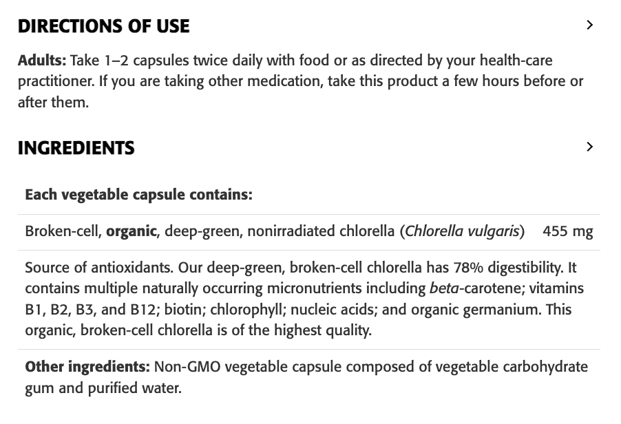 New Roots Chlorella 60 Capsules