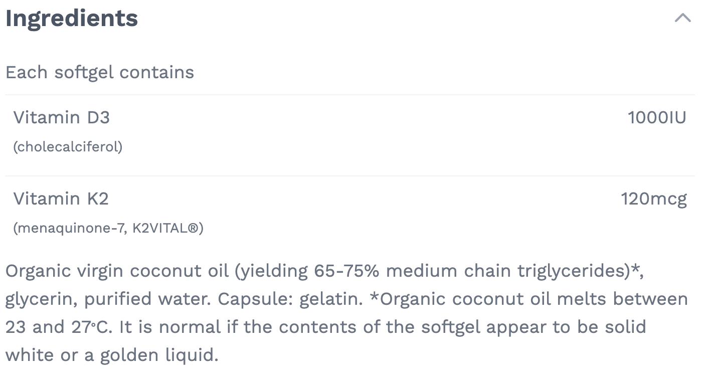 Cytomatrix K2D3 Matrix Softgels