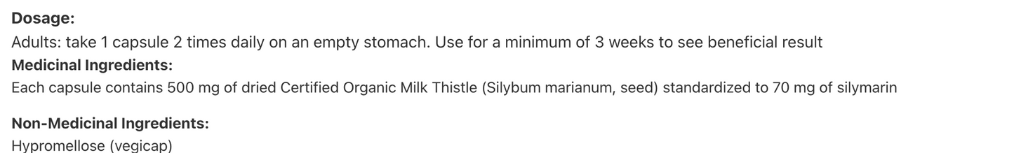 St. Francis Milk Thistle Capsules