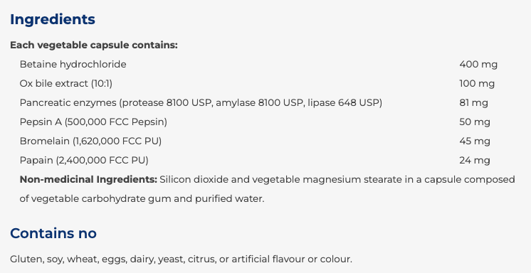 NFH Digestive Enzymes SAP