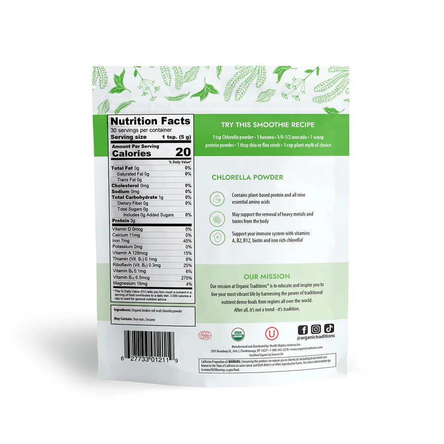 Organic Traditions Chlorella Powder