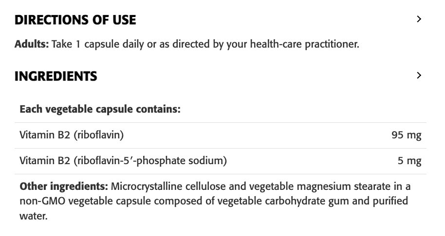 New Roots Vitamin B2 Riboflavin
