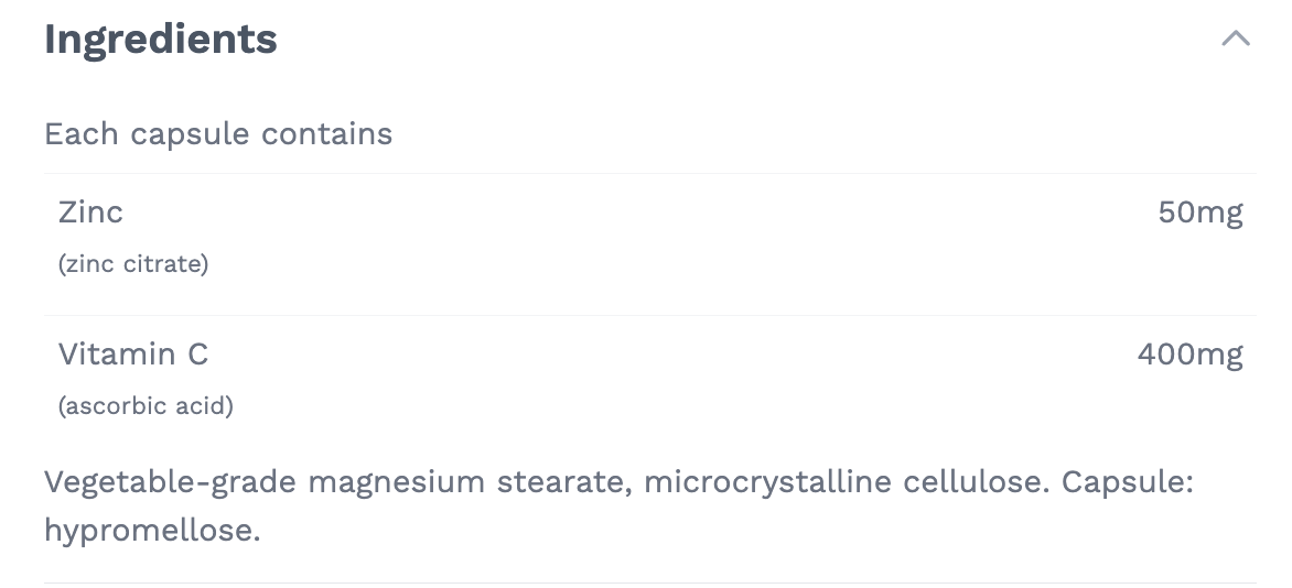 Cytomatrix Zinc Citrate