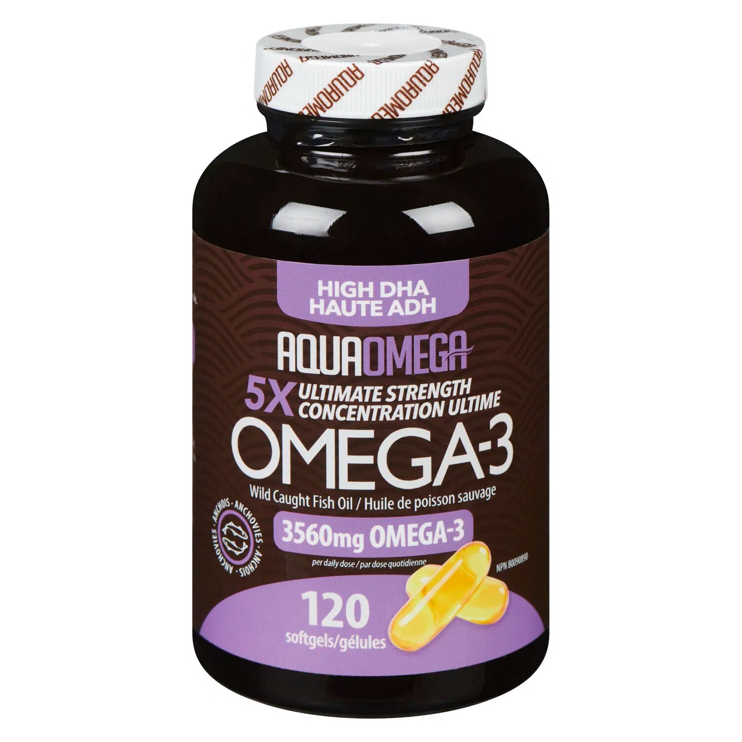 Aqua Omega 3 Fish Oil High DHA softgels 120