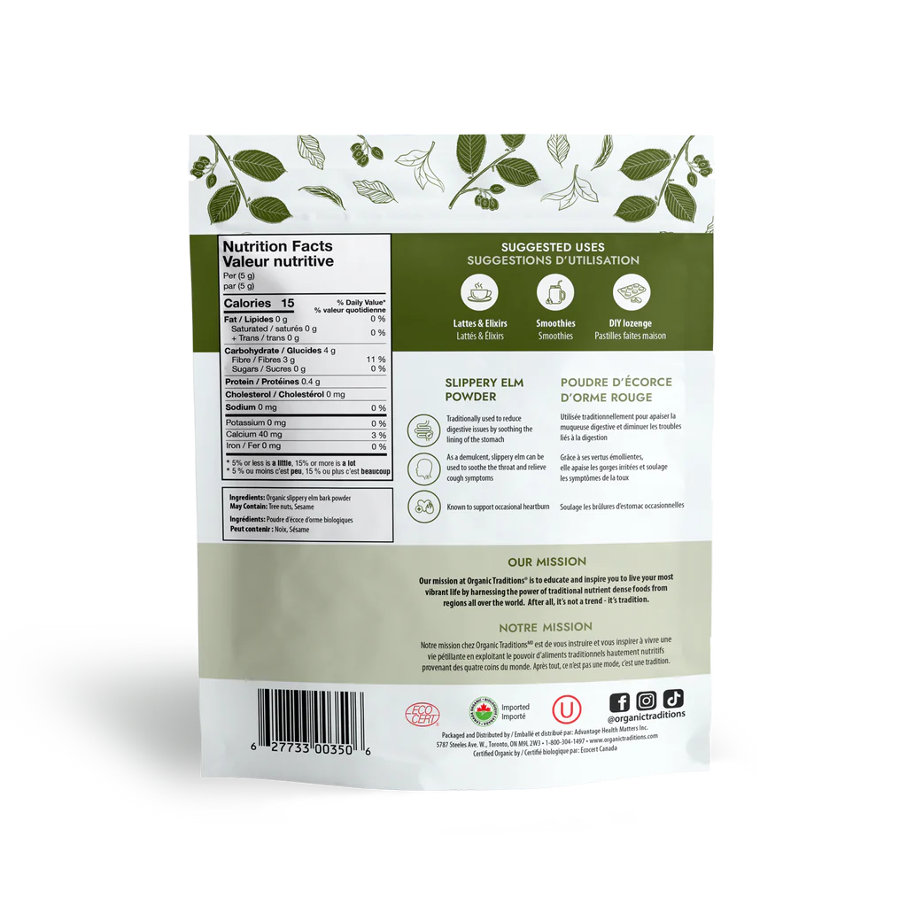 Organic Traditions Slippery Elm Bark Powder