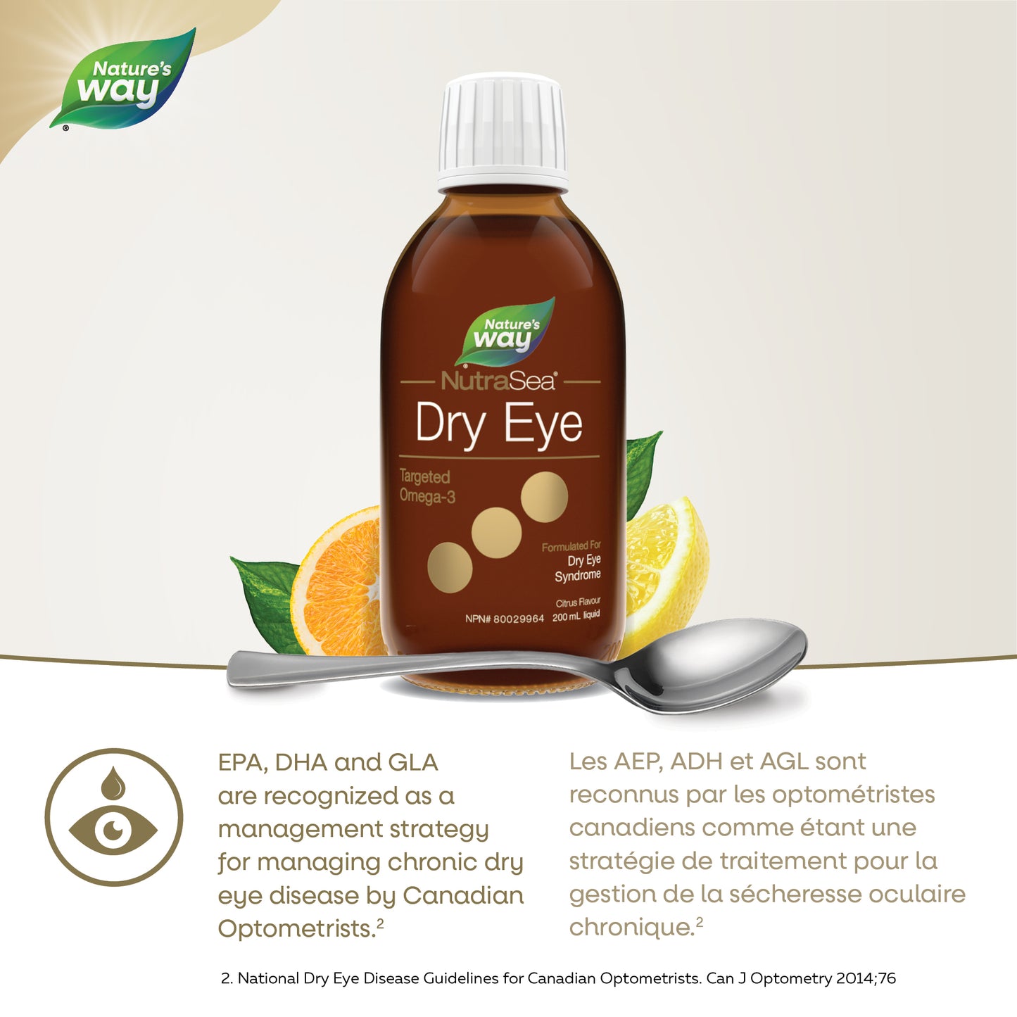 NutraSea Dry Eye Lemon Fish Oil Liquid 200ml