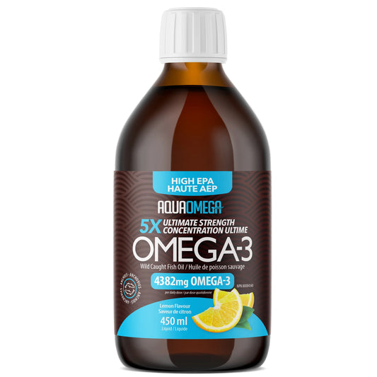 Aqua Omega Fish Oil Liquid 5X High EPA Lemon