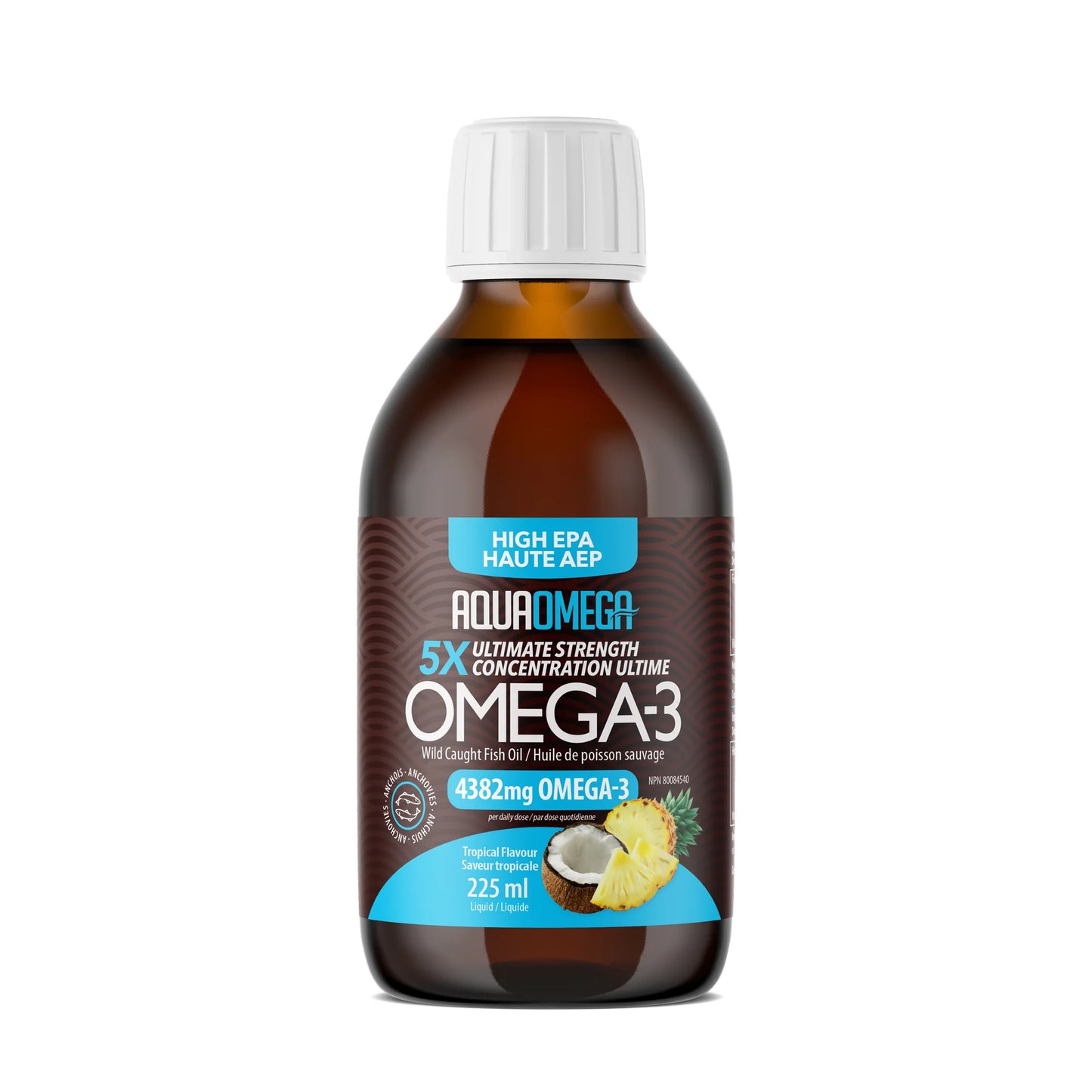Aqua Omega Fish Oil Liquid 5X High EPA Tropical