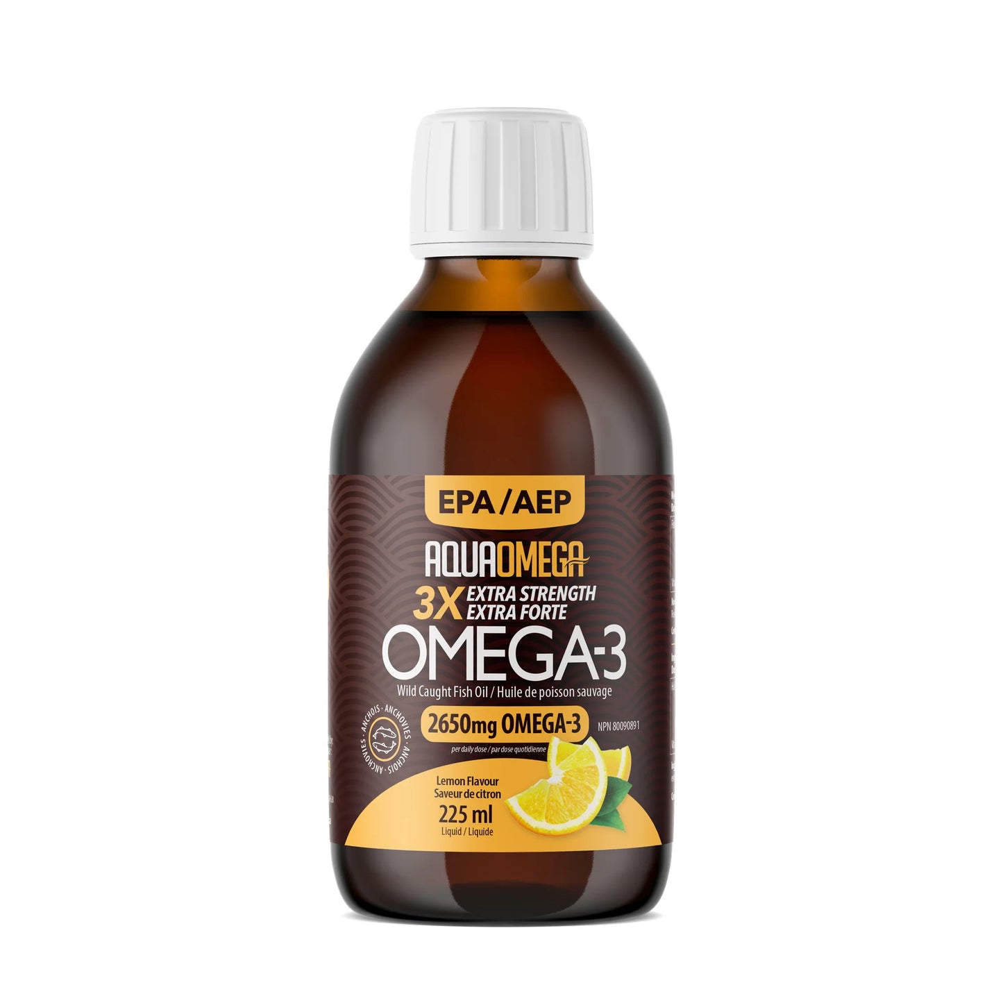Aqua Omega Fish Oil Liquid 3X EPA Lemon