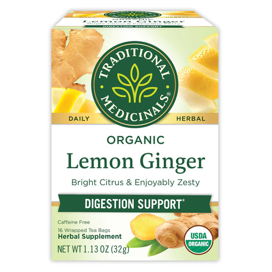 Traditional Medicines Organic Lemon Ginger Tea