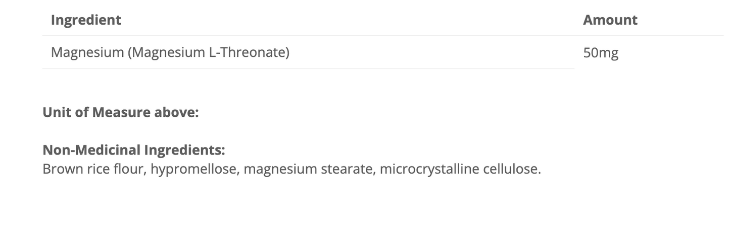 Cytomatrix Magnesium Threonate