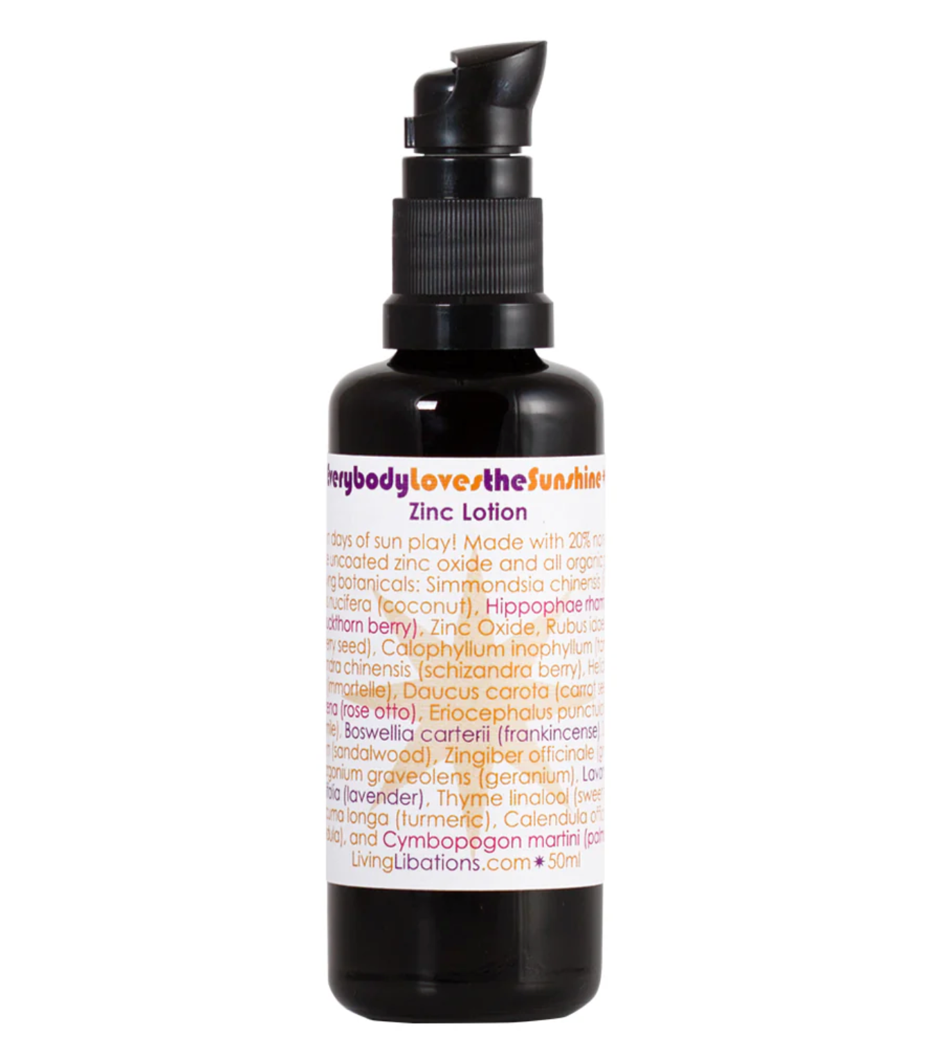 Living Libations Everybody Loves the Sunshine Zinc Lotion