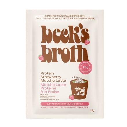 Beck's Broth Strawberry Matcha Sachet