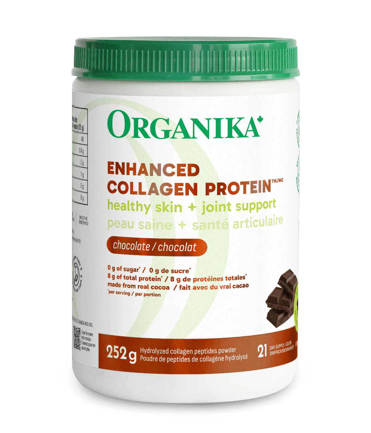 Organika Enhanced Collagen Protein - Chocolate
