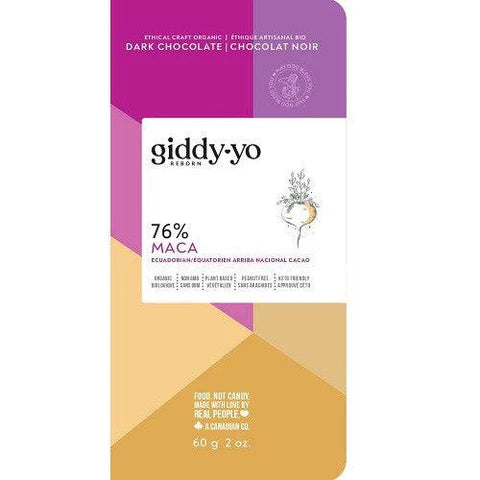 Giddy Yo Maca Chocolate Bar