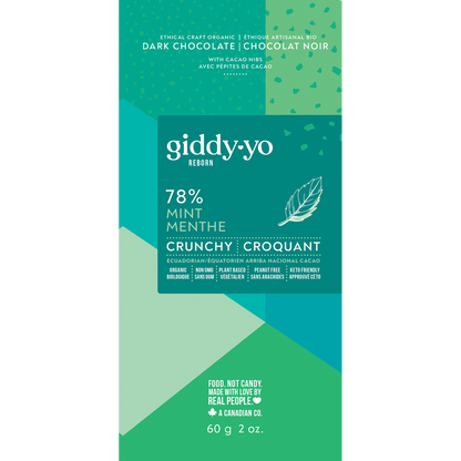 Giddy Yo Mint Crunchy Chocolate Bar