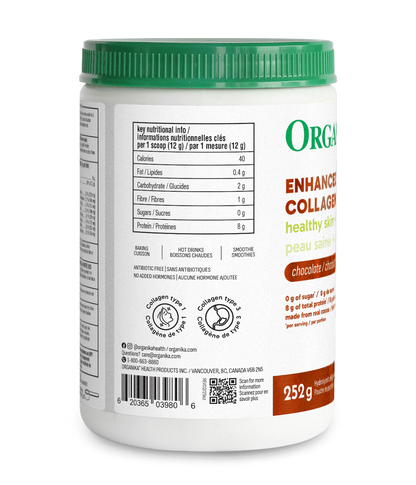 Organika Enhanced Collagen Protein - Chocolate